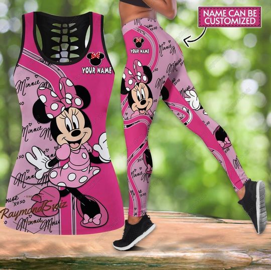Minnie Mouse Tank Top, Personalized Minnie Tanktop, Minnie Mouse Leggings
