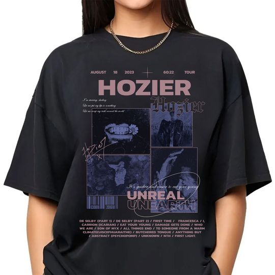UnReal UnEarth gift fans Hozier Music , Hozier Unisex Gift Bootleg Hozier album tshirt