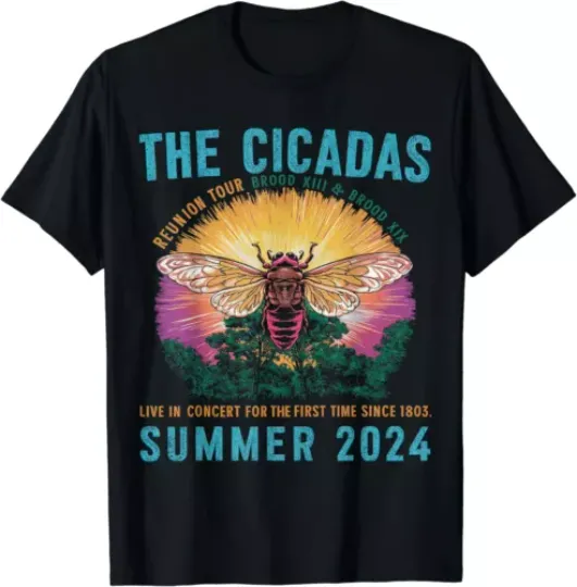 Funny The Cicadas Reunion Tour Summer 2024 T-Shirt