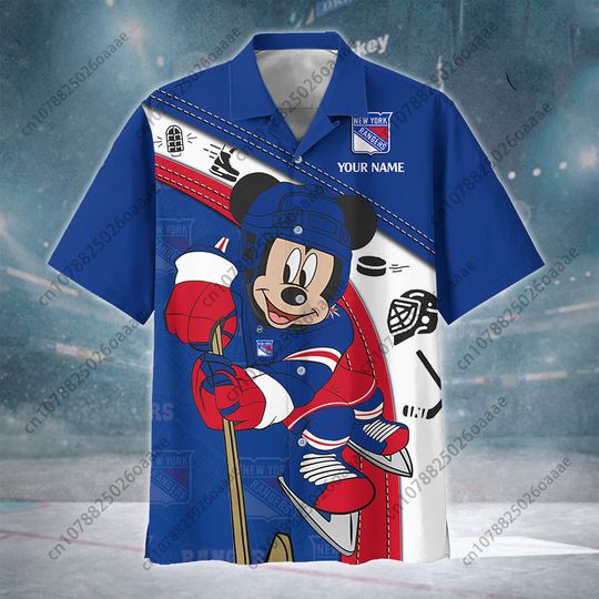 Disney Mickey New York Rangers Hawaiian Shirt