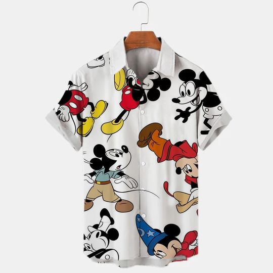 New 3d Printed Disney Donald Duck Mickey Mouse Men's Shirt