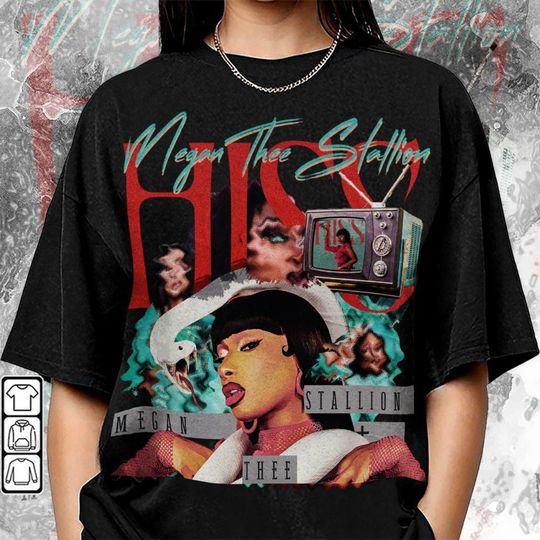 Vintage Megan Thee Stallion Hiss 90s Shirt, Bootleg Rapper Retro Gift For Man And Woman