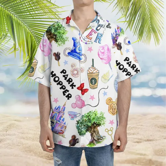Disney Best Day Ever Hawaiian Shirt Men's Fashion Button Hawaiian Shirt Disney Castle Hawaiian Shirt