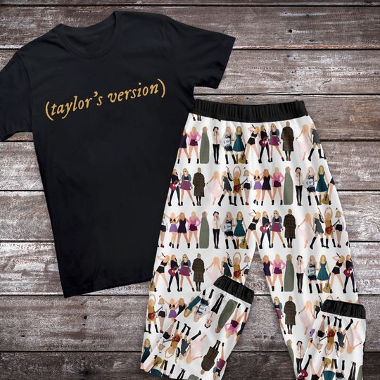 Taylor Version Pajamas Set, Personalized Family Pajamas, Family Christmas Pajamas Set
