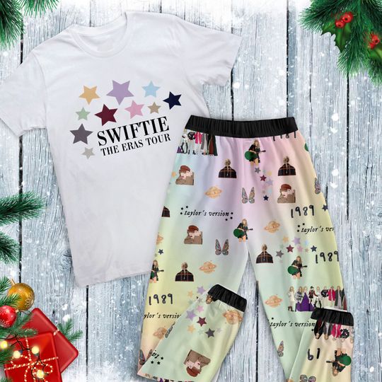 Tayl0r Star Pajamas Set, Personalized Family Pajamas, Family Christmas Pajamas Set