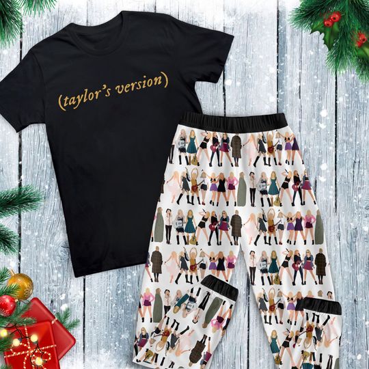 Tayl0r Versjon Pajamas Set, Personalized Family Pajamas, Family Christmas Pajamas Set