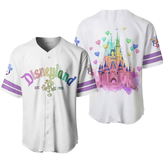 Mickey Mouse Red Disney 50th Anniversary Baseball shirt Disneyland Magic Kingdom Rainbow Black Disney Baseball  Shirt