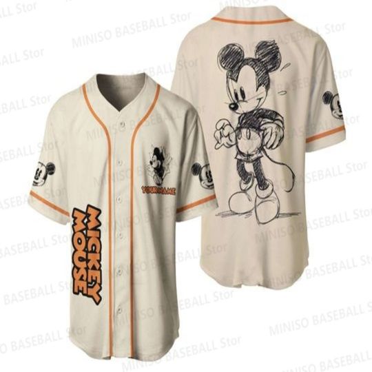 2024 Summer  Disney Custom Mickey Mouse Cartoon Baseball Jersey