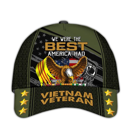 Vietnam Vets Baseball Caps Vietnam Veteran Hats For Men Patriotic Hats