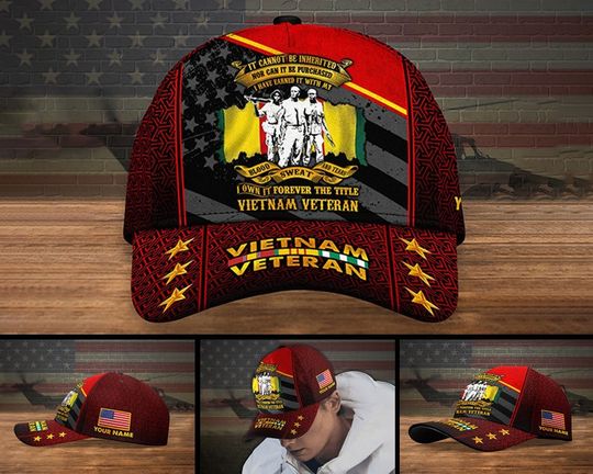 Personalized Name Vietnam Veteran Classic Cap, Veteran Hat, Gifts For Veteran,
