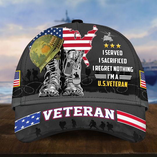 Military Caps For Men Veteran Baseball Caps US Veteran Hat Eagle Crest Military Hats Patriotic Baseball Cap
