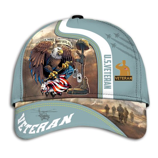 All Gave Some Veteran Cap, Proud Veteran Hat, Adjustable Baseball Eagle Flag Cap, Military Cap Gift For Dad,