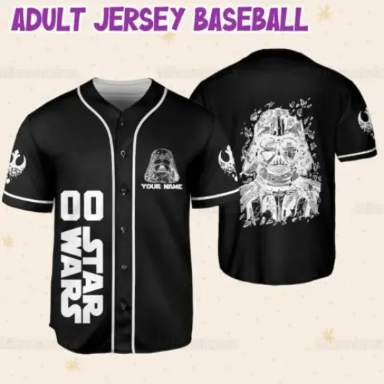 Personalized Star Wars Baseball Shirt Shirt, Darth Vader Jersey, Baseball Shirt