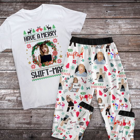 Have A Merry Swift-Mas Pajamas Set, Taylor Family Pajamas, Family Christmas Pajamas Set