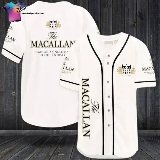 Personalized The Macallan Whiskey All Over Print Baseball Shirt Best Gift