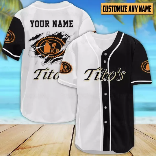Personalized Tito's Shirt, Vodka  All Over Print Baseball Shirt Best Gift
