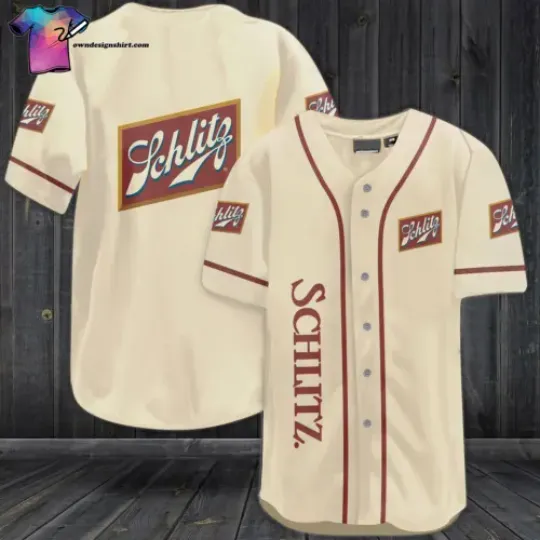 Personalized Schlitz Beer All Over Print Baseball Shirt Best Gift