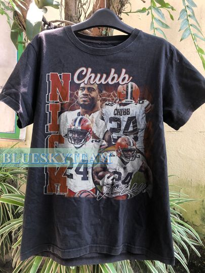 Vintage 90s Graphic Style Nick Chubb T-Shirt, Nick Chubb shirt, Retro American Football Bootleg Gift