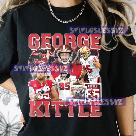 George Kittle 90s Vintage Bootleg T-Shirt, George Kittle shirt, Retro American Football Bootleg Gift