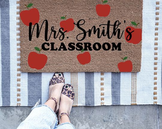 Teacher  Classroom Doormat, Cute Class Decor, Teacher Appreciation Gift,  Door Mat Gift, Kindergarten