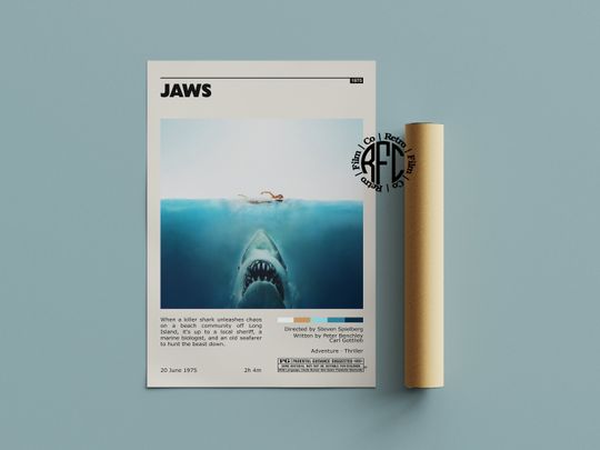 Jaws Retro Vintage Poster