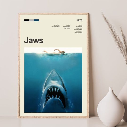 Jaws Movie Poster, Vintage Movie Posters