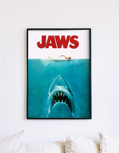 JAWS, 1975 American classic horror poster