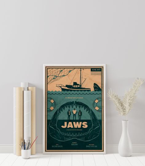 Jaws Poster - Jaws - Steven Spielberg - Movie Poster