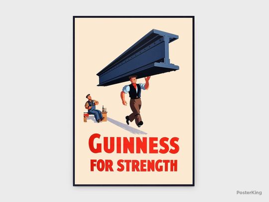 Guinness For Strength (Steel Beam)  Vintage Poster