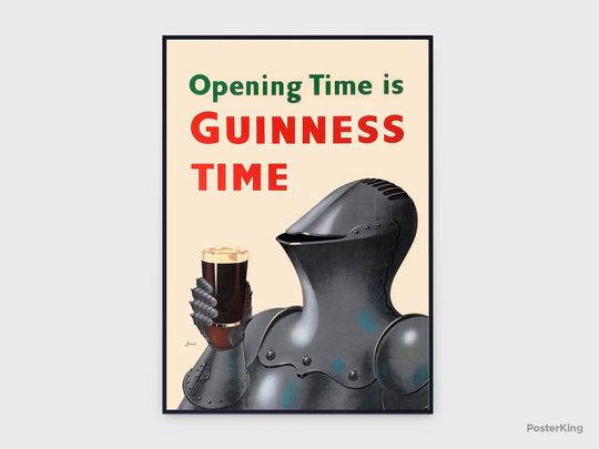 Opening Time Is Guinness Time (Knight) Vintage Poster