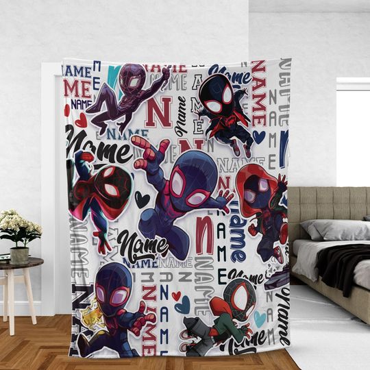 Personalized Name Blanket, Spidey Amazing Friends Blanket comic