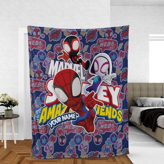 Personalized Name Blanket,Spidey and Amazing Friends supper cute Blanket