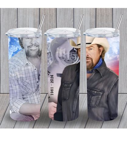 Toby Keith Tumbler with Lid and Straw
