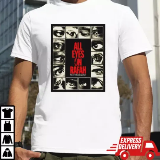 All Eyes On Rafah T-Shirt, Unisex T-Shirt, S-5Xl
