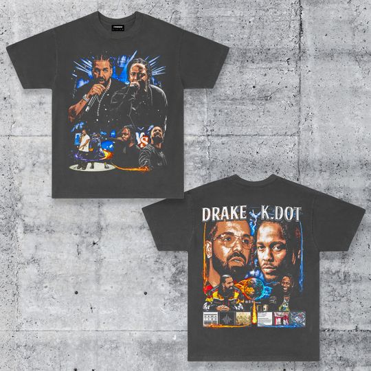 Drake vs. Kendrick Lamar Rap Beef Drake vs. K. DOT Streetwear T-Shirt
