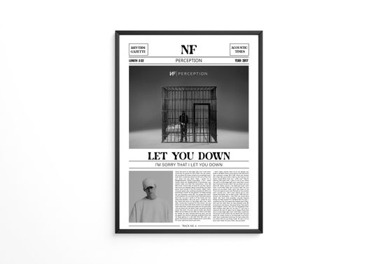NF Retro Poster, Let You Down Poster