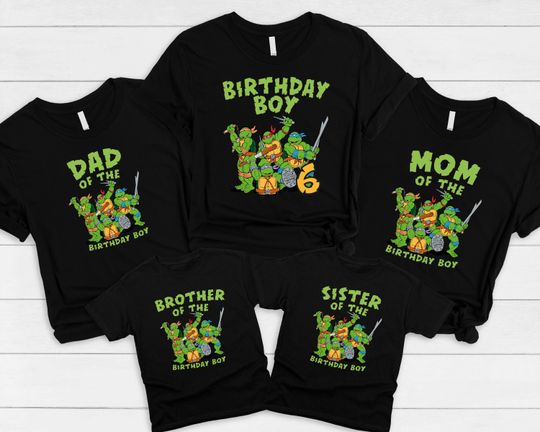Custom Family Turtles Birthday Boy Sweatshirt,Turtles Matching,Custom Turtle Birthday Party Shirts