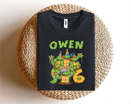 Turtles Pizza Birthday Boy Sweatshirt,Turtles Matching,Custom Turtle Birthday Party Shirts