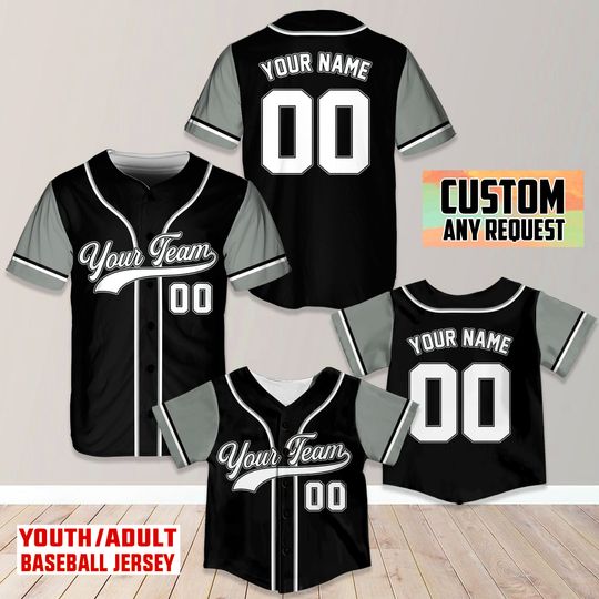 Custom Team Name And Number Baseball Jersey, Personalized Baseball Jersey