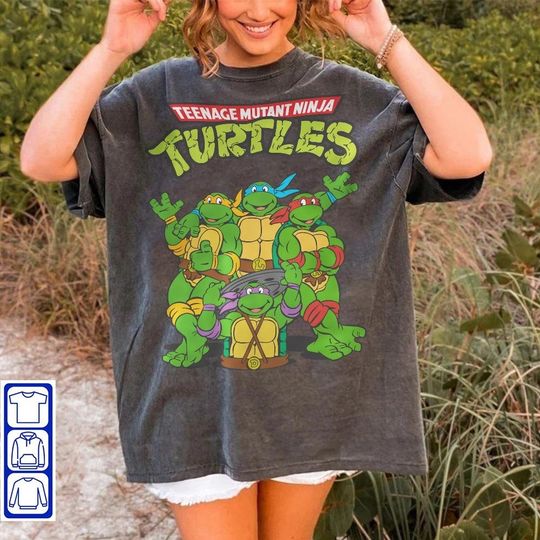 Teenage Mutant Ninja Turtles Classic Sweatshirt | Retro logo tee shirt | Funny Turtle Shirt
