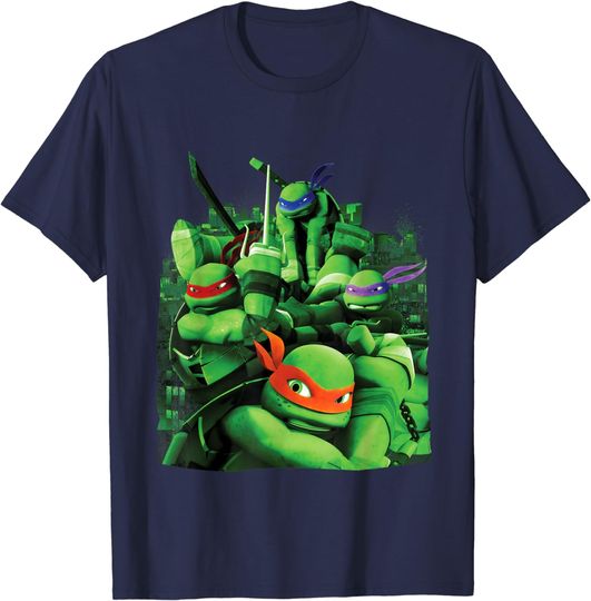 TMNT The Ninja Turtle Group Attack T-Shirt