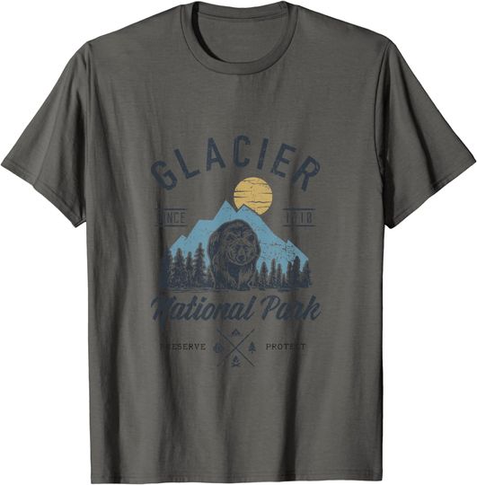 Glacier National Park novlelty Road trip Montana T Shirt T-Shirt