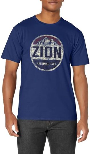 Retro Zion National Park Utah Mountain Women Men Kids Hiking T-Shirt