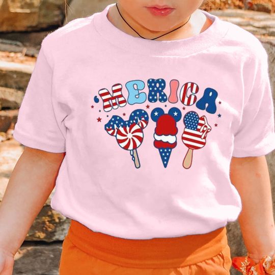 America Mouse Ears Ice Cream 4th Of July Shirt, Magic Kingdom Independence Day