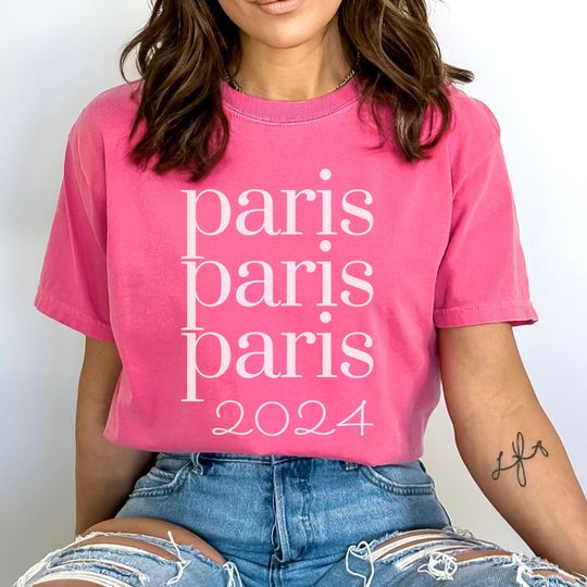 Paris 2024 Vacation TShirt, Comfort Colors T-Shirt, Gift For Paris Lover