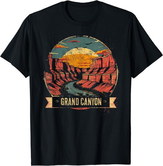Grand Canyon - US National Park Vintage Men Women Kids Retro T-Shirt