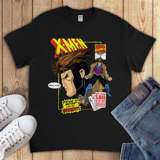 Gambit Vintage X-Men Superhero Comic Funny Gift Unisex T-Shirt