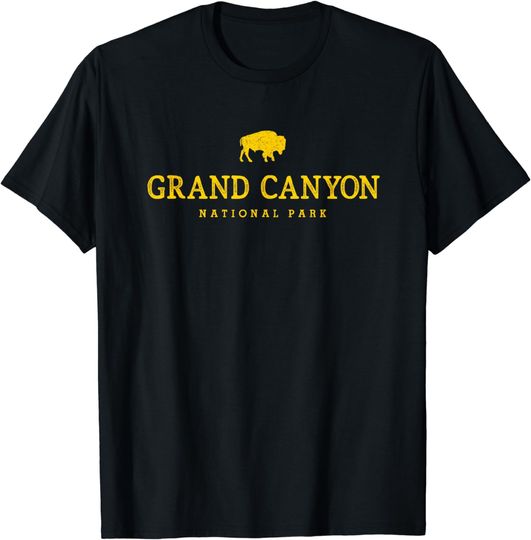 Hiked Grand Canyon National Park Arizonna Bison Womens Men T-Shirt