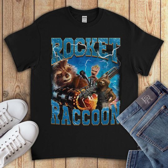 Star-lord Guardians of the Galaxy Unisex Rocket Raccoon T-Shirt