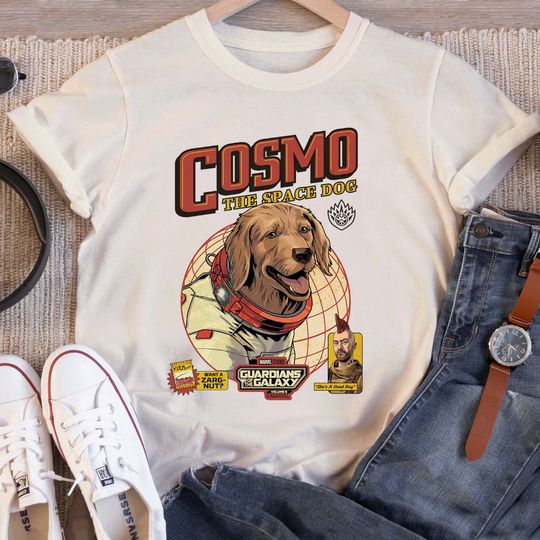 Guardians Cosmo The Space Dog Costume Shirt, Disney Mickey's Not So Scary Party